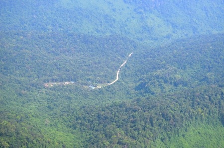 Chốt Kiểm lâm Vườn nhìn từ trên cao