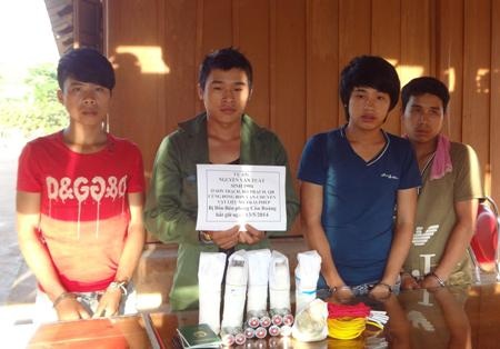 4 đối tượng cùng tang vật hiện đã được bàn giao cho cơ quan công an tiếp tục xử lý theo luật định