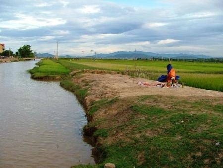 Hiện trường vụ việc nơi phát hiện thi thể của người đàn ông xấu số