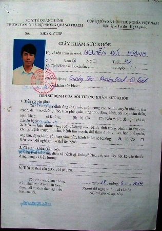 Anh Dương, người đã chết vào năm 2006 nhưng đến năm 2014 vẫn được Trung tâm này khám