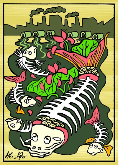 “Miếng ghép ngược” giành giải nhất Biếm họa về Môi trường