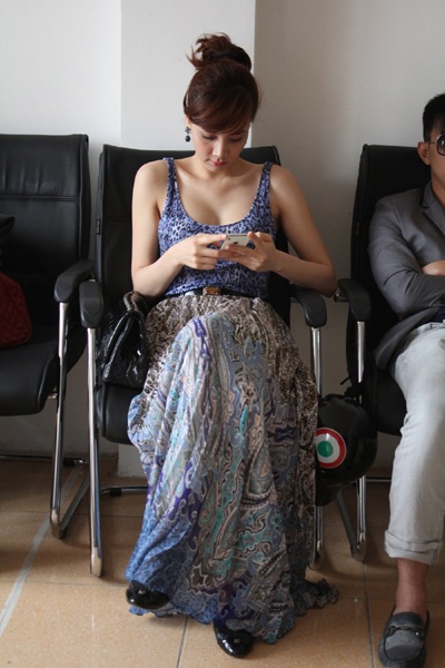 Trang Nhung gợi cảm trên sàn tập catwalk