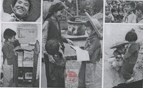 Các em học sinh thời chiến đều được hướng dẫn cách sơ cứu các vết thương