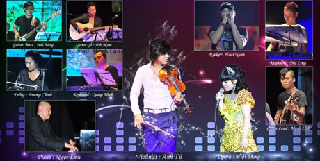 Đêm nhạc từ thiện Opera rock giao hưởng hút nghệ sĩ - 2 Các nghệ sĩ tham gia chương trình âm nhạc từ thiện Giai điệu đam mê