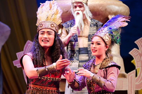 Xuất hiện vở chèo tiền tỷ! - 2 Diễn viên trẻ Quốc Phòng vào vai Thi Sách, Thục Khánh vào vai Trưng Trắc