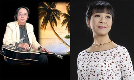 Nhạc sĩ Đoàn Chuẩn (trái) và Từ Linh