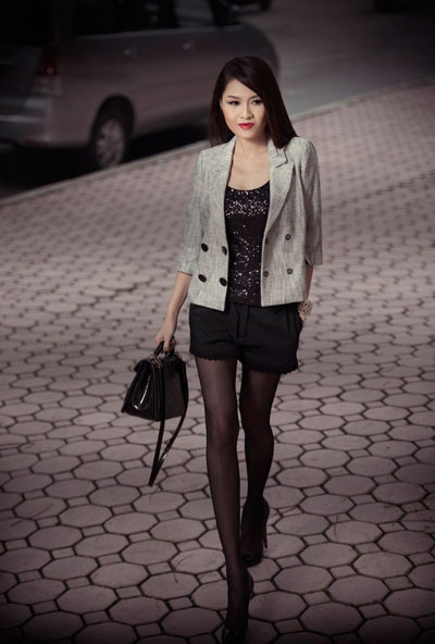 Ca sĩ Quế Vân hóa quý cô sành điệu - 2 H.T