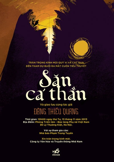 Đặng Thiều Quang đánh dấu sự trở lại với tiểu thuyết “Săn cá thần” - 1 Bìa cuốn Săn cá thần