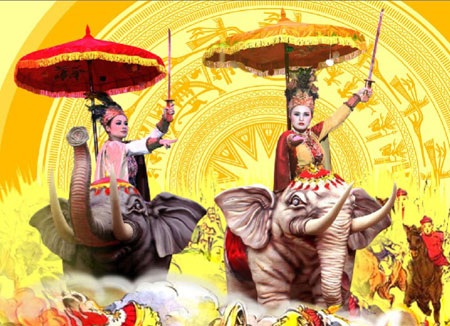 Nhà hát chèo Hà Nội công diễn vở "Vương nữ Mê Linh" - 1 Vai Trưng Trắc, Trưng Nhị do các nghệ sỹ trẻ đảm nhận