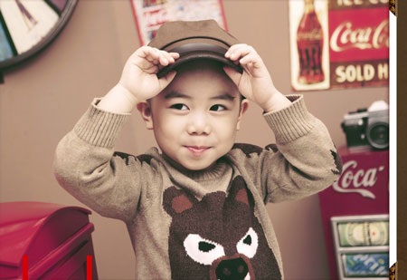 Cận cảnh vẻ đáng yêu của cu Híp