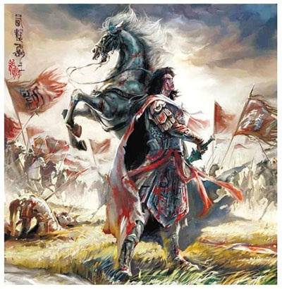 Những câu chuyện xúc động về lòng trung thành của loài Ngựa - 3 Hình ảnh Hạng Vũ và ngựa Ô Truy bên bờ song Ô Giang đã trở thành truyền thuyết