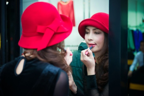 Thu hút sự chú ý không kém là cựu người mẫu Mai Thu Trang, chị gái diễn viên Mai Thu Huyền