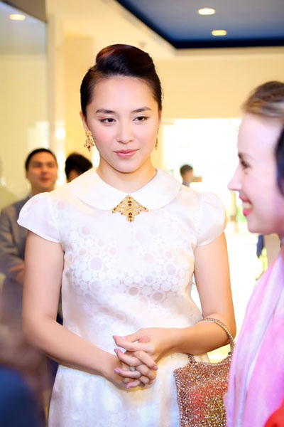 Á hậu Hoàn vũ Việt Nam vừa tham dự sự kiện tại TPHCM