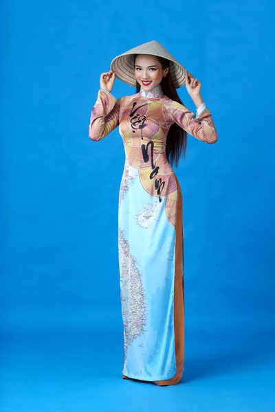 Người đẹp duyên dáng trong tà áo dài với chủ đề biển đảo - 7 <b style=mso-bidi-font-weight:
normal>Hà Thanh