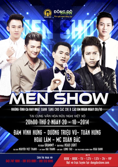 “Ngũ nam nhân đình đám” hát tình ca tặng một nửa thế giới - 1 Poster chương trình Men show