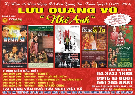 5 đêm diễn Lưu Quang Vũ đặc biệt với giá vé hấp dẫn đến bất ngờ