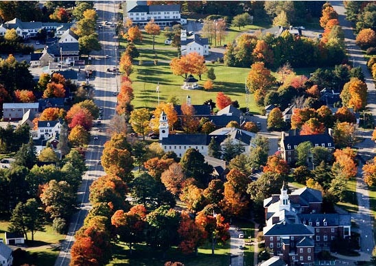 Bức tranh thu được chụp từ trên máy bay tại thị trấn New London, tiểu bang New Hamsphire