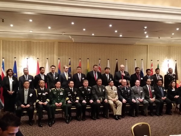 Việt Nam dự Hội nghị đối thoại quốc phòng ASEAN-EU - 1 Các đại biểu tham dự Hội nghị đối thoại quan chức quốc phòng ASEAN và EU. (Ảnh: Đỗ Hưng/Vietnam+)