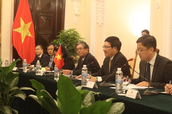 Phó Thủ tướng, Bộ trưởng Ngoại giao Phạm Bình Minh tại buổi hội đàm