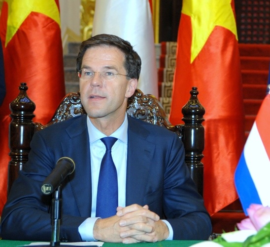 Thủ tướng Hà Lan quan ngại về tình hình Biển Đông - 5 Thủ tướng Mark Rutte tại buổi gặp gỡ báo chí thông báo kết quả hội đàm