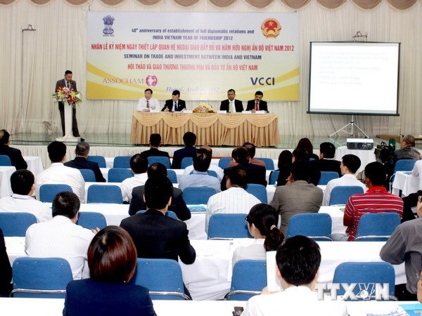 Quang cảnh một cuộc hội thảo thương mại, đầu tư Việt Nam-Ấn Độ. (Nguồn: TTXVN)