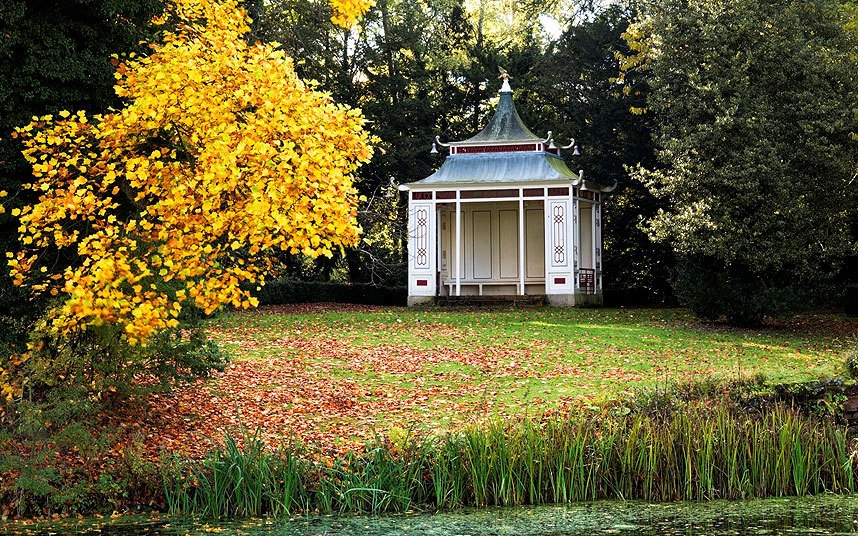 Sắc vàng điểm xuyết tại khu Wrest Park, Bedfordshire