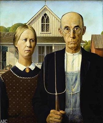 Hài hước với những bức họa nổi tiếng bằng… bóng bay - 7 American Gothic của