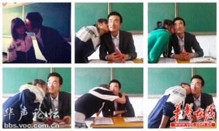 Học sinh nữ muốn nhận bằng tốt nghiệp phải…hôn thầy