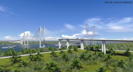 Cầu Phước Khánh có 2 nhịp dây văng