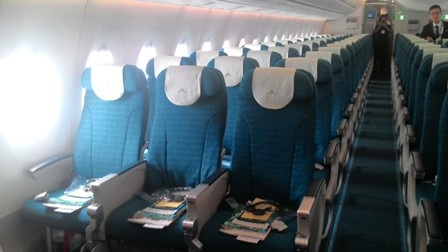 Nội thất bên trong máy bay A350