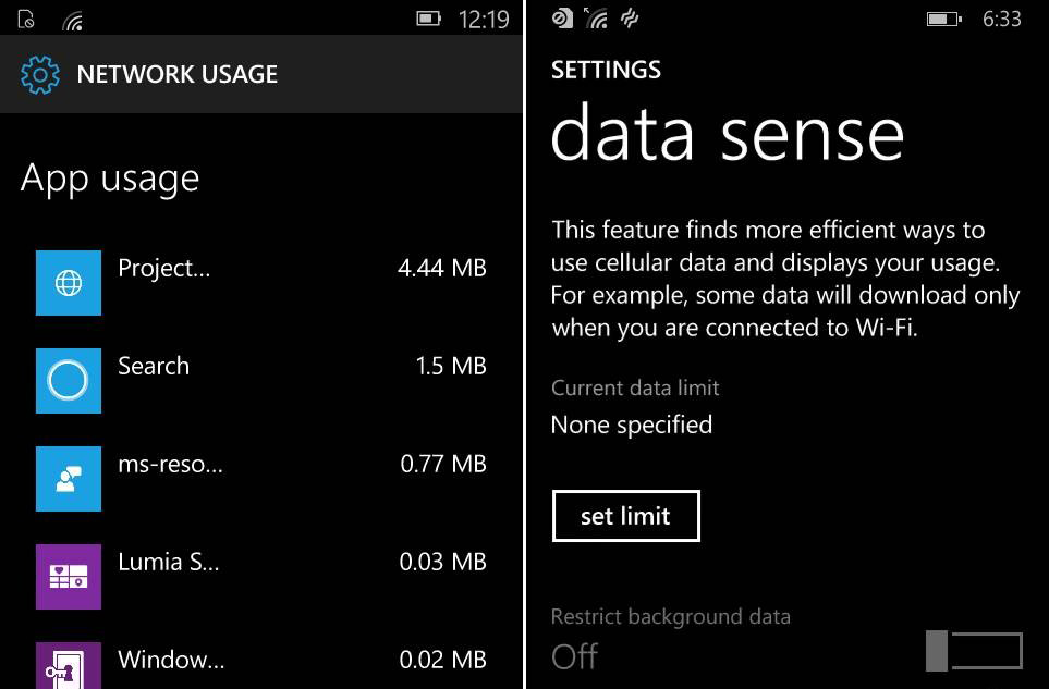 Điểm qua những khác biệt của Windows 10 so với Windows 8.1 - 9 Tính năng Data Sense nay được chuyển thành Data Usage