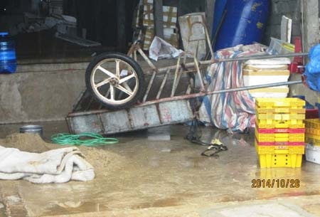 Hiện trường nơi ông Th. bị điện giật tử vong