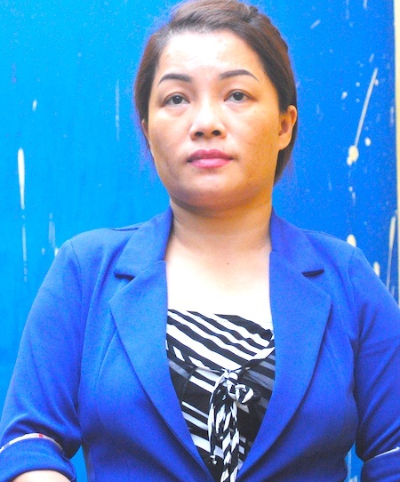 Phan Thị Liên tại cơ quan điều tra.