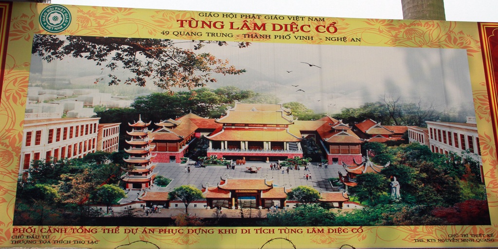Hơn 100 tỷ đồng khôi phục xây dựng chùa Diệc cổ - 2 Phối cảnh chùa Diệc sau khi được xây dựng xong.