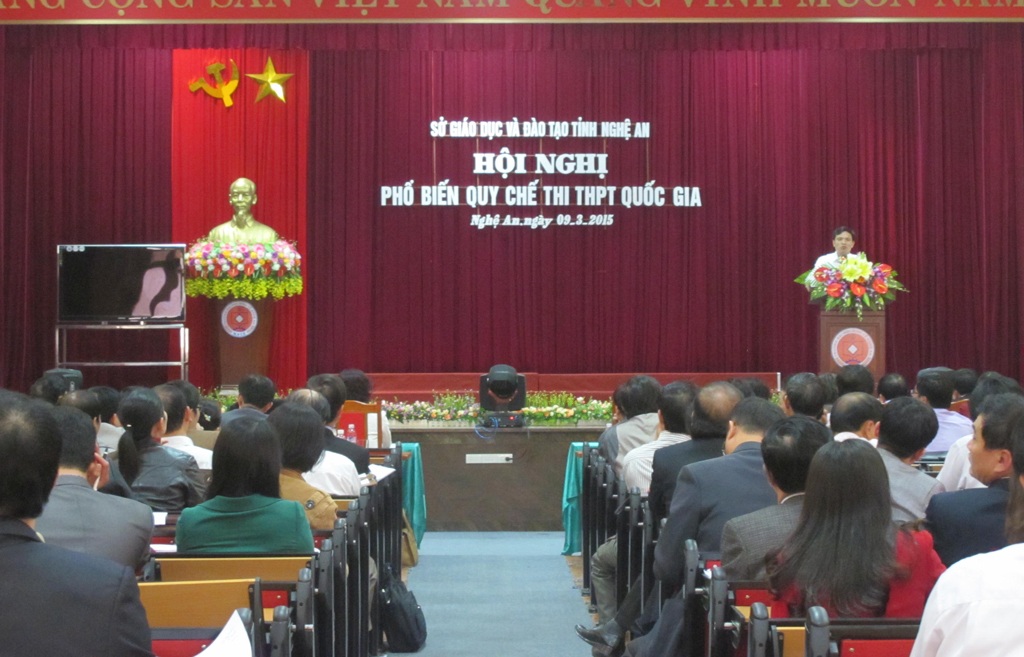 Hội nghị phổ biến Quy chế thi THPT quốc gia tại Nghệ An - 2 Hội nghị phổ biến quy chế thi THPT quốc gia tại Nghệ An.