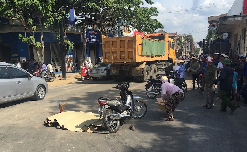 Hiện trường vụ tai nạn.