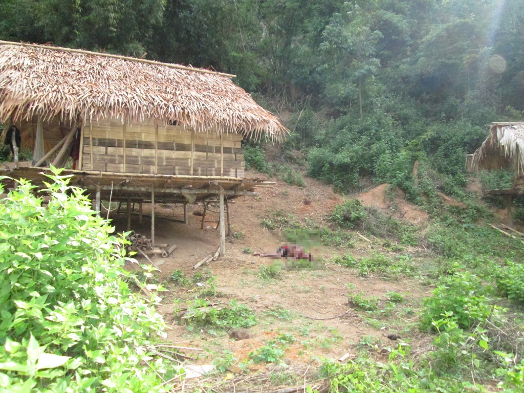 Khu vực chòi rẫy nơi gia đình anh Lô Văn Thọ bị sát hại một cách dã man. 