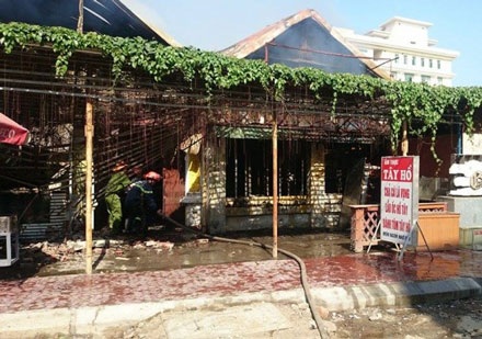 Nhà hàng Tây Hồđược xác định là nơi ngọn lửa bùng phát.