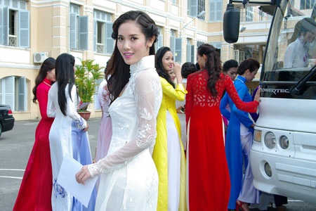 Người đẹp Nguyễn Thị Hà hiện là Phó phòng đối ngoại của IB Group. (Ảnh: AT)