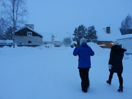 Lối vào ngôi làng nhỏ có chợ giáng sinh ở Järvsöbaden