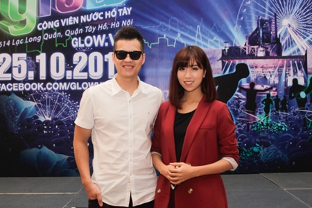 Shayne Ward sẽ hát tại Lễ hội Glow Hà Nội 2014 - 3 Ca sĩ Min (bên phải) xuất hiện tại buổi họp báo giới thiệu chương trình lễ hội Glow