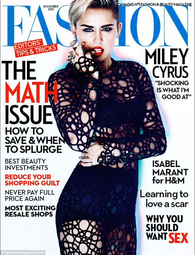 Miley đã muốn chia tay Liam từ lâu - 1 Miley Cyrus trên bìa tạp chí thời trang mới đây