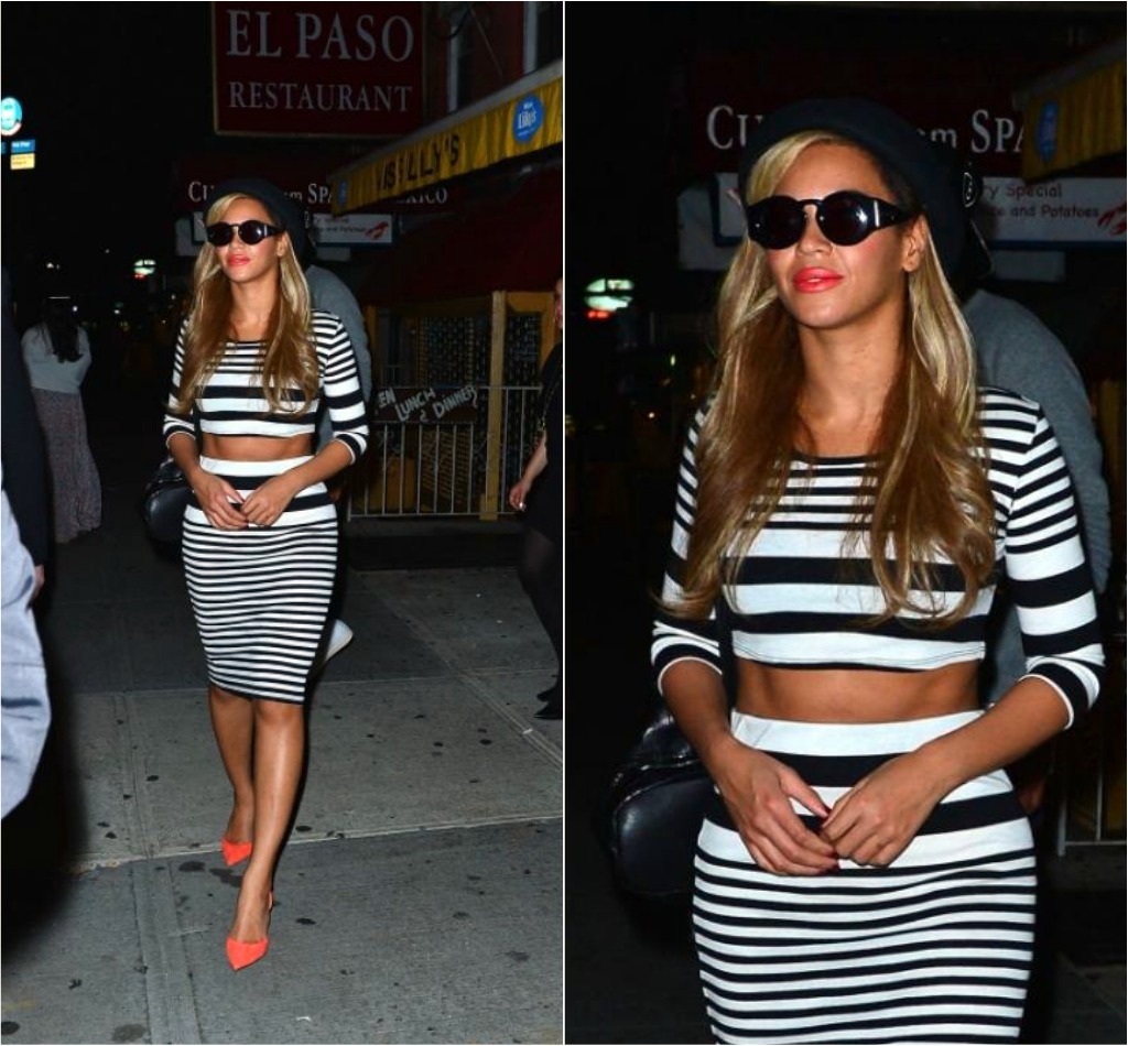 Khán giả thường thấy Beyonce khoác những bộ cánh đen trắng đầy gợi cảm trên sân khấu