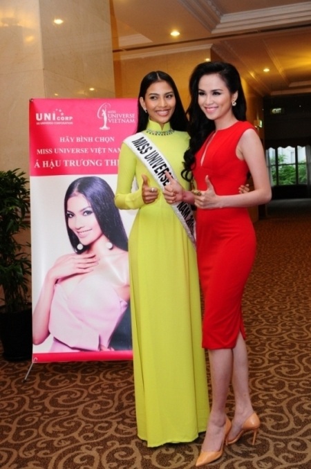 Hoa hậu Diễm Hương đã tiếp lửa cho Trương Thị May rất nhiều