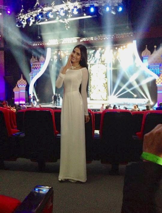 Mẹ của Trương Thị May có mặt trong đêm chung kết để cổ vũ cho con gái