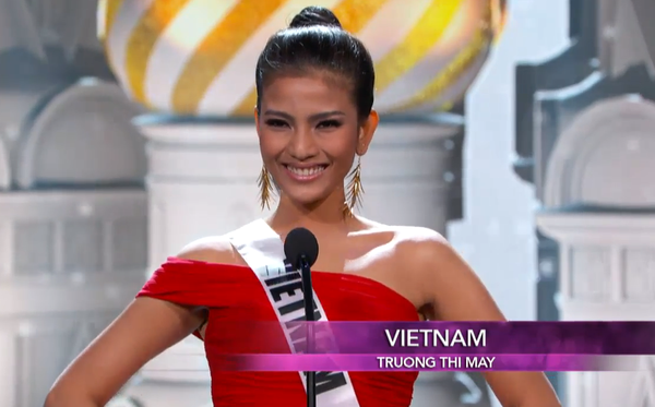Trương Thị May diện bikini gợi cảm trong đêm bán kết Hoa hậu Hoàn vũ - 2 Trương Thị May trong phần thi áo tắm: