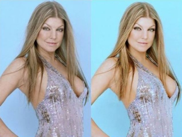 Sao “lột xác” nhờ photoshop - 16 Fergie