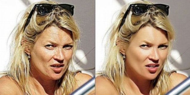 Sao “lột xác” nhờ photoshop - 12 Kate Moss