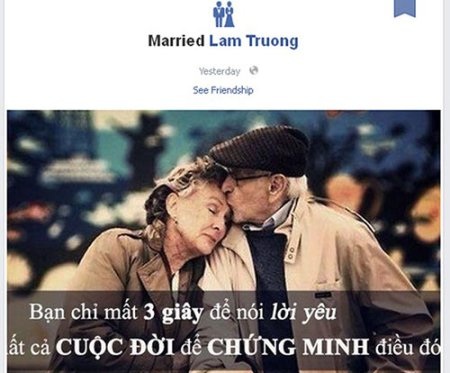 Lam Trường “im lặng” trước thông tin bí mật kết hôn ở Mỹ - 2 Trạng thái hôn nhân trên trang cá nhân của Yến Phương