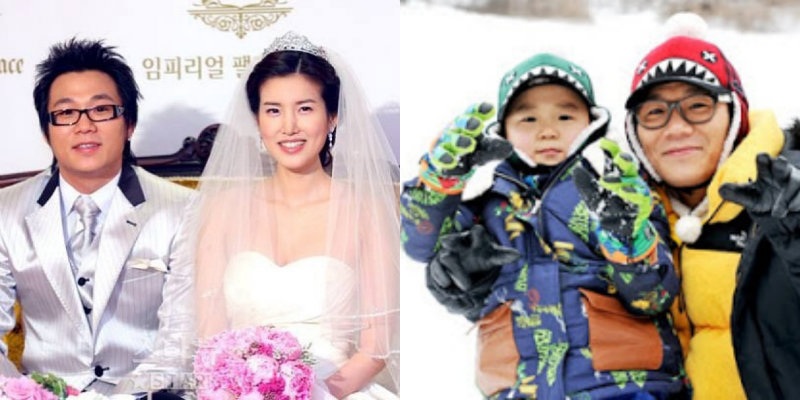 Những ngôi sao nhí nổi tiếng của showbiz xứ Hàn - 1 Yoon Min Soo (thành viên của nhóm nhạc Vibe) cùng với vợ và con trai